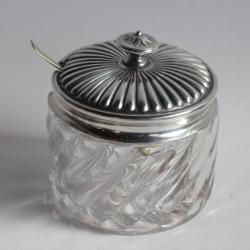 BACCARAT Pot &agrave; confiture cristal Bambou torsad&eacute;