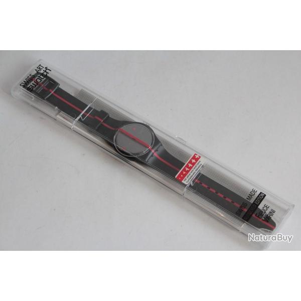 SWATCH Montre Swatch 360 Rouge sur Blackout GZ119 1991 ed limit�e