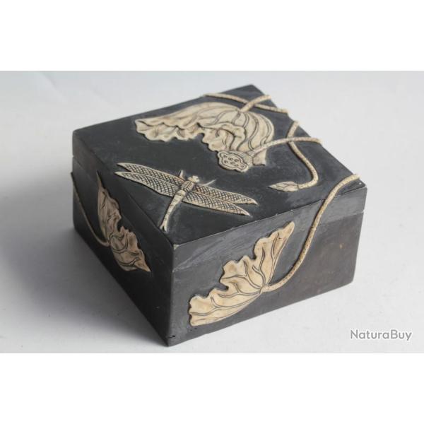 Boite pierre de savon st�atite Libellule Chine