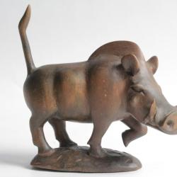 Phacochère bois sculpté