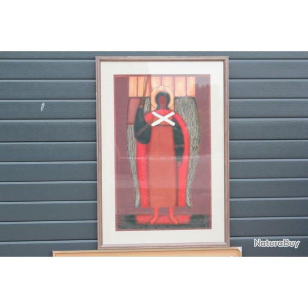 Tableau peinture Vasily et Lyubov Antsiferov Ange Michael Art Russe