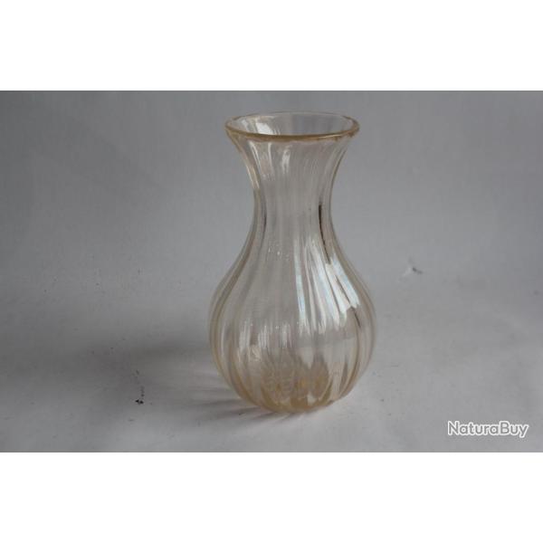 MURANO Vase verre poudre d'or