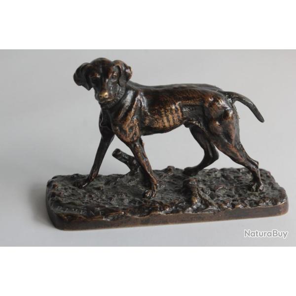 Bronze animalier Chien de chasse Pierre Jules M�ne