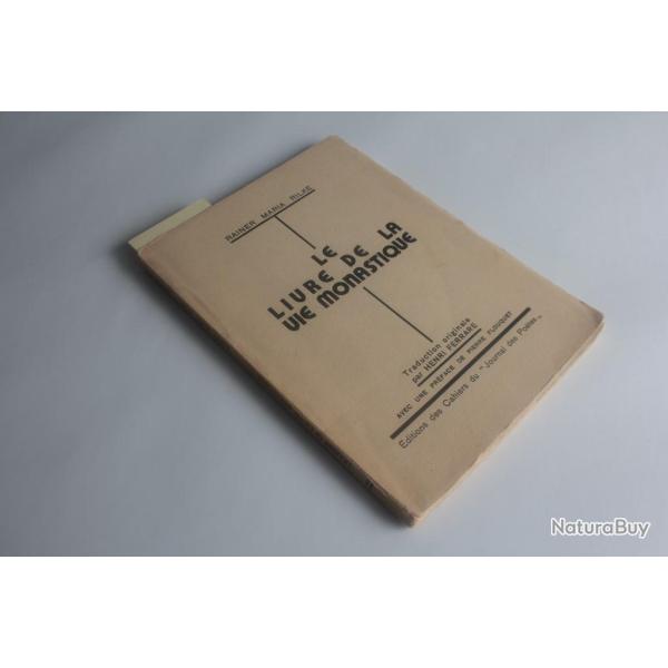 Livre le livre de la vie monastique Rainer maria rilke 1934