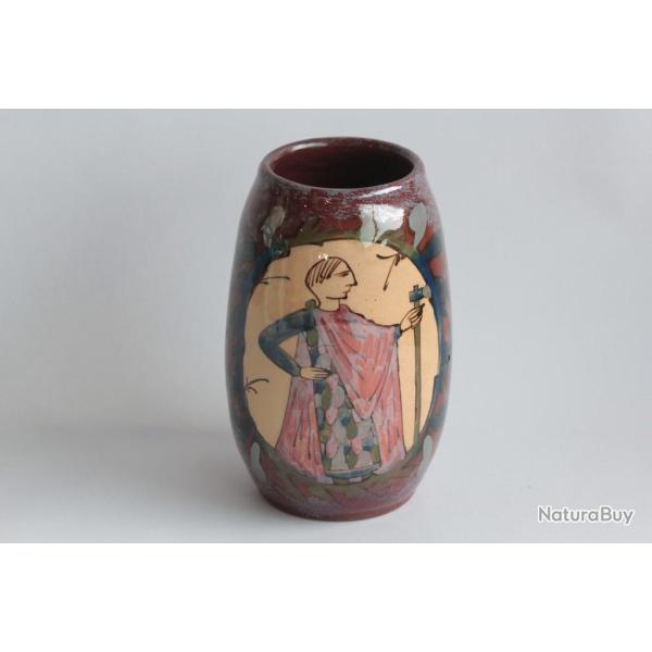 Vase Louis-Etienne DESMANT Tapisserie Bayeux