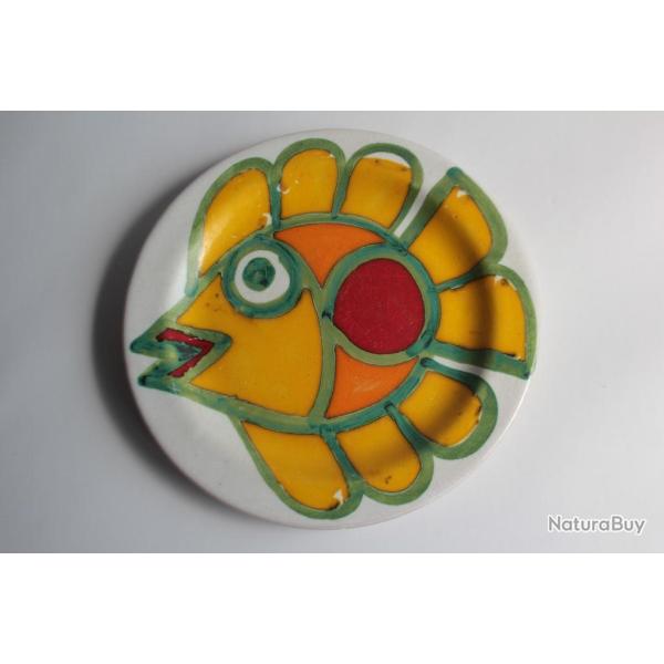 Giovanni DE SIMONE Assiette c�ramique Poisson