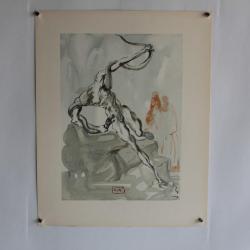SALVADOR DALI Lithographie La divine comédie Les Voleurs