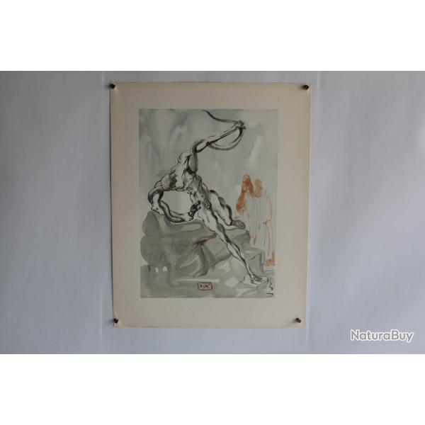 SALVADOR DALI Lithographie La divine com�die Les Voleurs