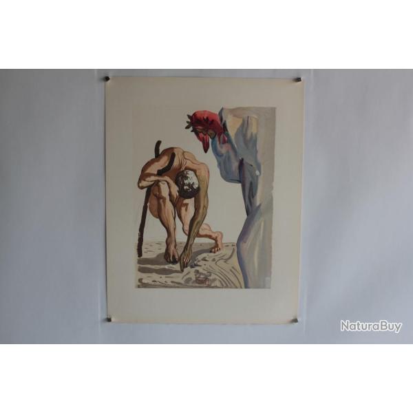 SALVADOR DALI Lithographie La divine com�die Princes vall�e fleurie