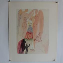 SALVADOR DALI Lithographie La divine comédie Le triomphe du christ
