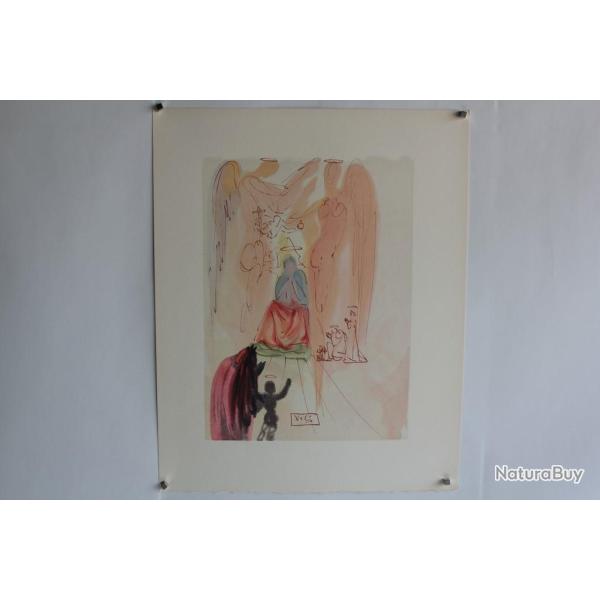 SALVADOR DALI Lithographie La divine com�die Le triomphe du christ