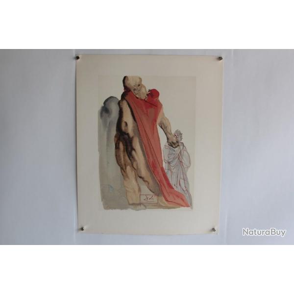 SALVADOR DALI Lithographie La divine com�die Reproches de Virgile