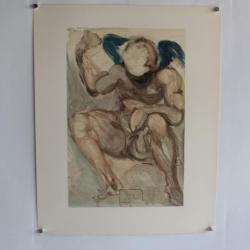 SALVADOR DALI Lithographie La divine comédie L'Envie