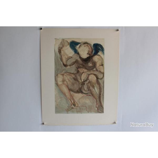 SALVADOR DALI Lithographie La divine com�die L'Envie
