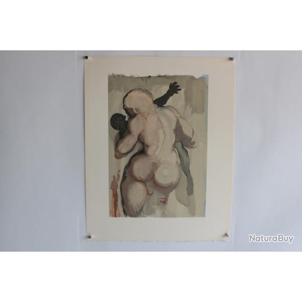 SALVADOR DALI Lithographie La divine com�die Les morts par violence