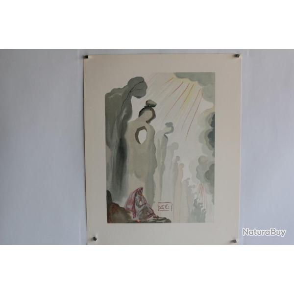 SALVADOR DALI Lithographie La divine com�die La seconde Corniche