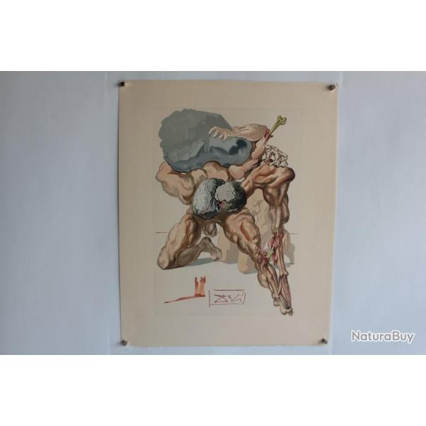 SALVADOR DALI Lithographie La divine com�die Avares et les prodigues