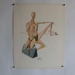SALVADOR DALI Lithographie La divine comédie Minos
