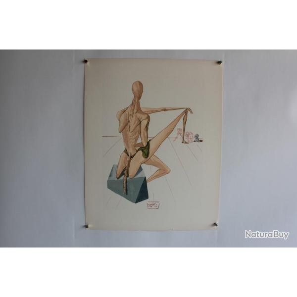 SALVADOR DALI Lithographie La divine com�die Minos