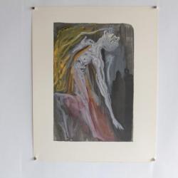 SALVADOR DALI Lithographie La divine comédie Les Erynnies