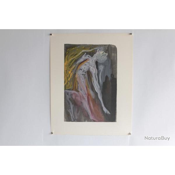 SALVADOR DALI Lithographie La divine com�die Les Erynnies