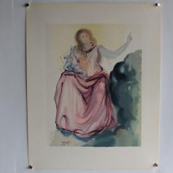 SALVADOR DALI Lithographie La divine comédie Béatrice