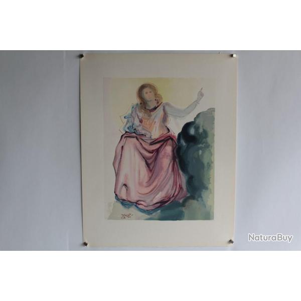 SALVADOR DALI Lithographie La divine com�die B�atrice