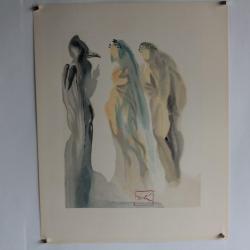 SALVADOR DALI Lithographie La divine comédie Le ciel de vénus