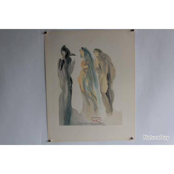 SALVADOR DALI Lithographie La divine com�die Le ciel de v�nus