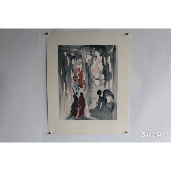 SALVADOR DALI Lithographie La divine com�die cr�ation de la terre