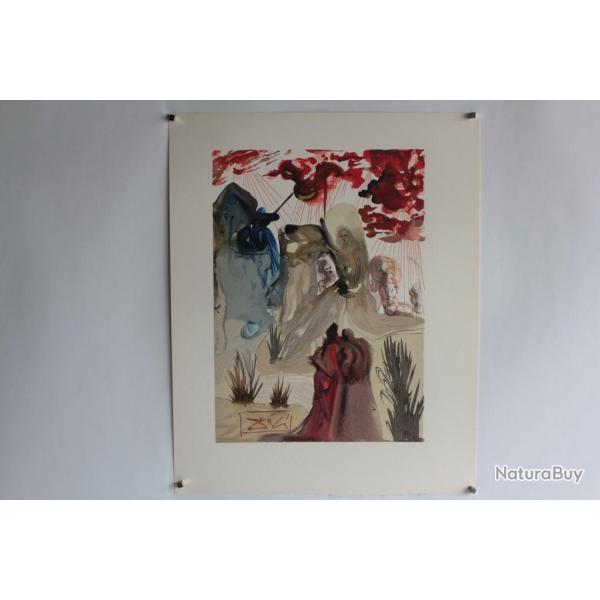 SALVADOR DALI Lithographie La divine com�die La divine for�t
