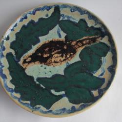 Marcel NOVERRAZ Plat céramique émaillée Carouge 1922 Suisse