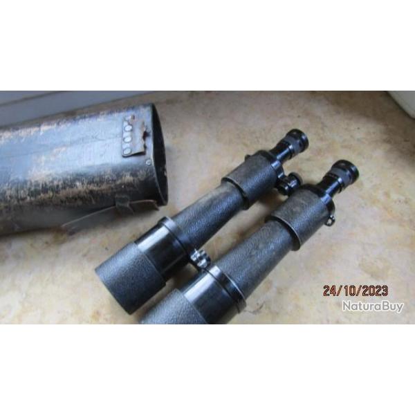 jumelle r�glementaire officier Allemand mod long Ze�ss premi�re guerre ww1 non fonctionelles  + �tui