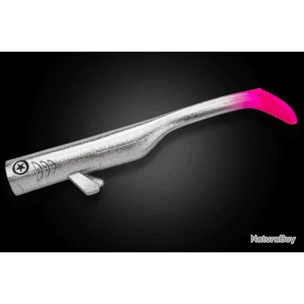 Leurre Souple LMAB Drunk Bait 16cm Chrome Pink Tail