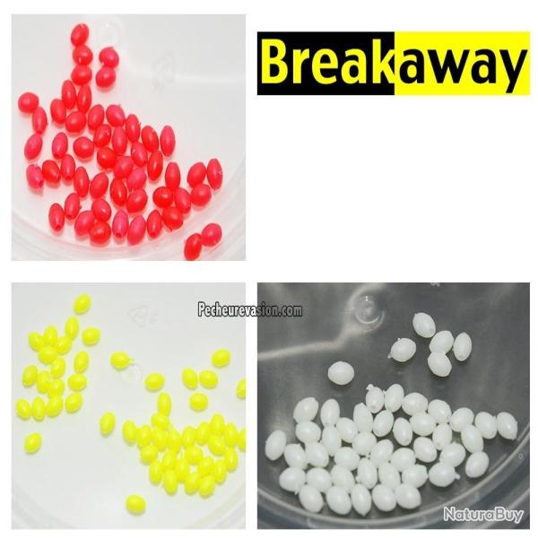 PERLES DURES OVALES BREAKAWAY ( 50 PC ) 4,5 X 3 MM. Rouge