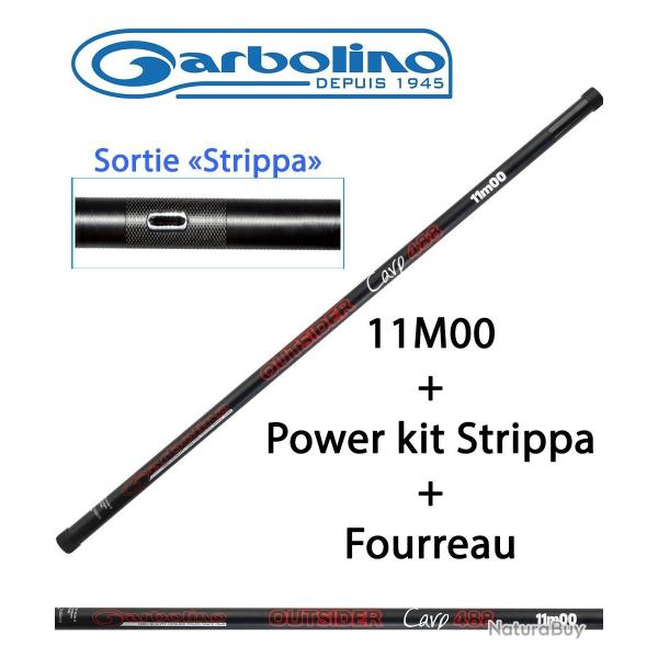 Pack Coup / Carpe Garbolino Outsider carp 488 ELC 11M00 Canne livr�e montage �lastique classic