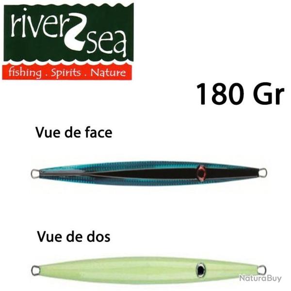 Jig Zero Dropper River 2Sea 180gr (Bleu / Phospho)