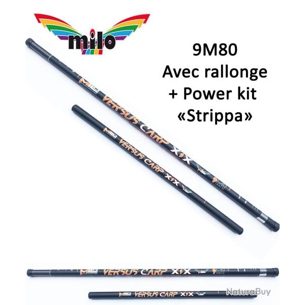 Pack Coup / Carpe canne Milo / G�rardix Versus Carp XIX de 9M00 + Rallonge + Power kit � Strippa � C