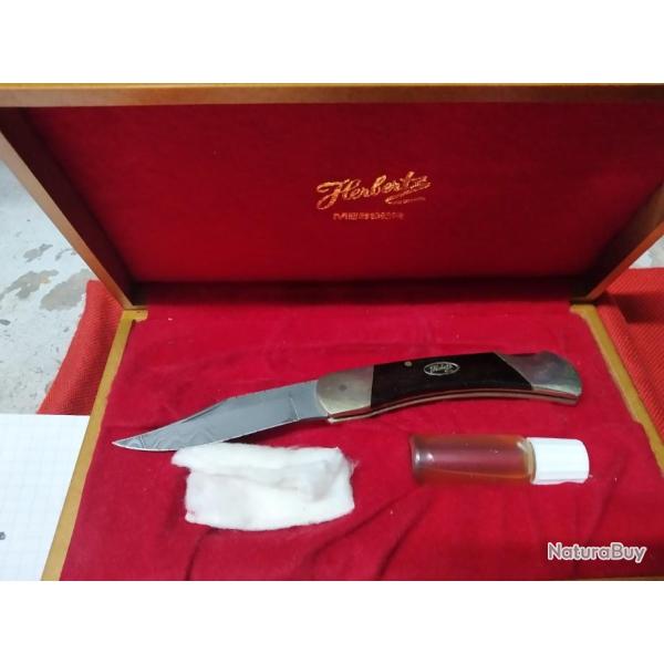Coffret couteau Herbertz lame damass�e
