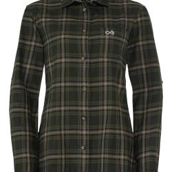 Chemise femme Explorer (Couleur: Olive/Carreaux jaune, Taille: XXL)