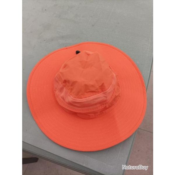 Chapeau souple orange fluo