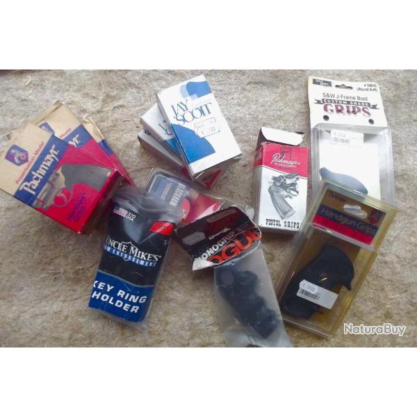 PLAQUETTES ET CROSSES ERGONOMIQUES ARMES DE POING DIVERSES MARQUES.