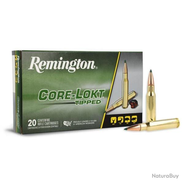Cartouches REMINGTON Calibre 243 WINCHESTER CORE LOKT TIPPED 95gr par 20