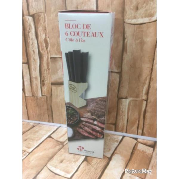 Bloc de 6 couteaux cte  l'os