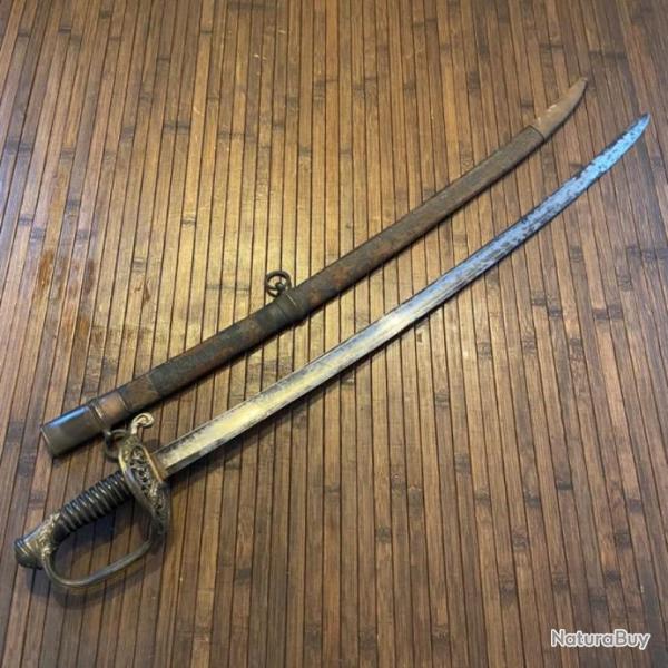 SABRE D'OFFICIER D'INFANTERIE 1845/55 MANUFACTURE ROYAL DE KLINGENTHAL