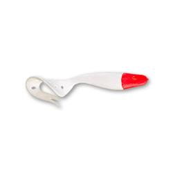 Leurre Souple Delalande Sandra 12cm 12cm 061 - Blanc T&ecirc;te Rouge A l'unit&eacute;