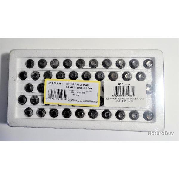Bote neuve de 50 balles Maxi Cal .45 (.454)