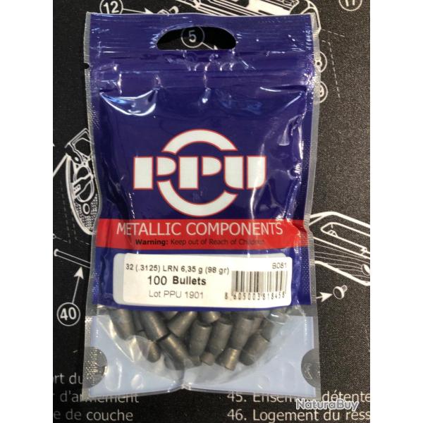 Ogives PPU 32 (.3125) LRN 6,35g (98grains)