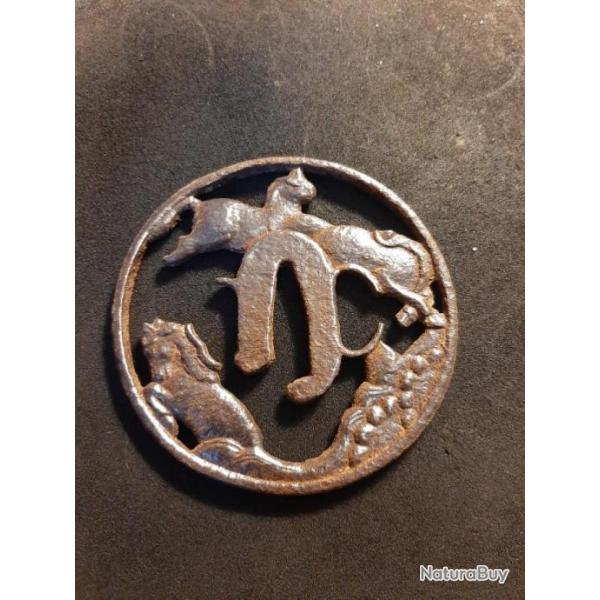 Garde tsuba de sabre japonais tres ancienne