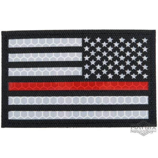 Patch US Thin Blue Red Reflective - Gauche / Noir - Matrix